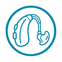 Icono de audífonos BTE